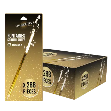 Lot de 288 Fontaines Scintillantes XXL - 100 secondes