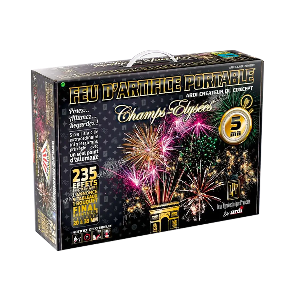 FEU D’ARTIFICE PORTABLE® LUXE PYROTECHNIQUE FRANCAIS - 5min