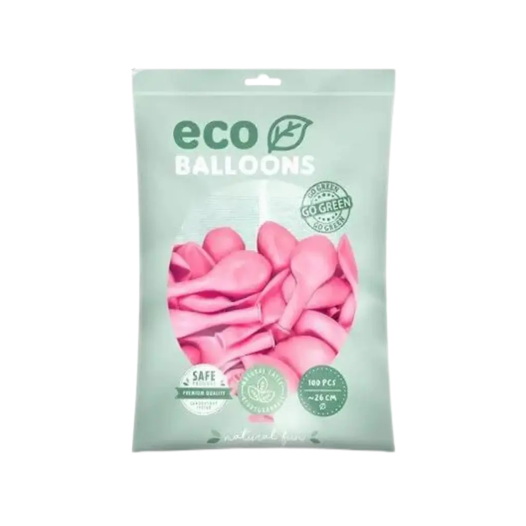 Lot de 100 Ballons Pastel Biodégradable Rose Clair