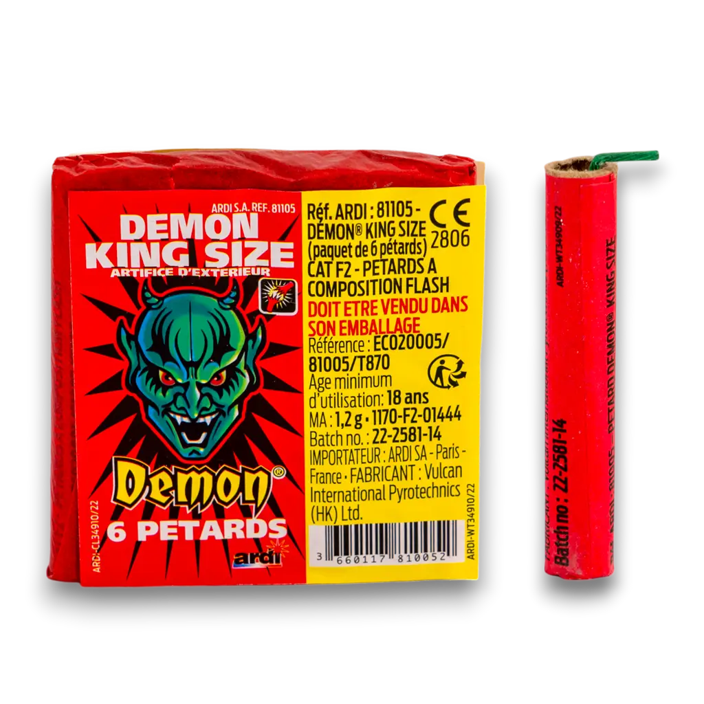 Pétard DÉMON® KING SIZE (paquet de 6) mamouth 1