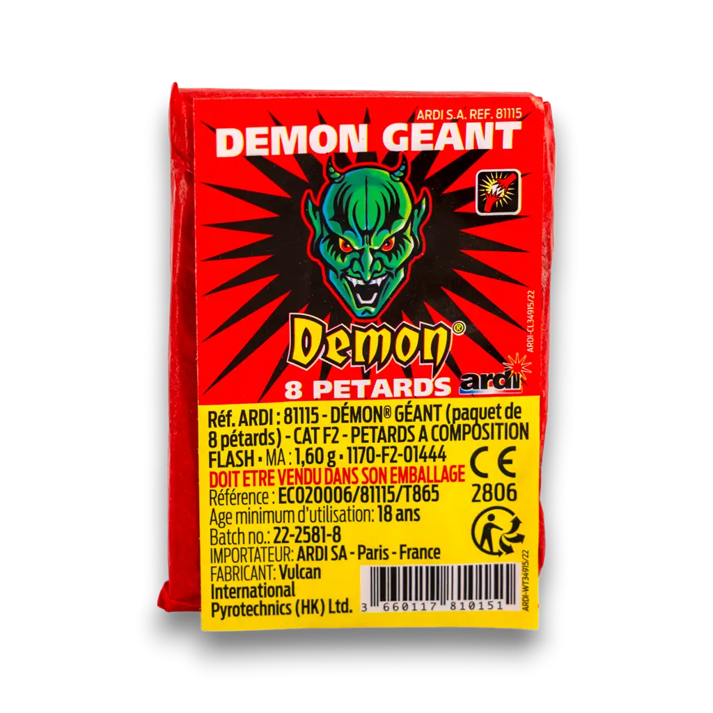 Pétard DÉMON® GÉANT (paquet de 8)