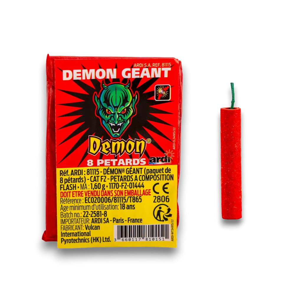 Pétard DÉMON® GÉANT (paquet de 8)