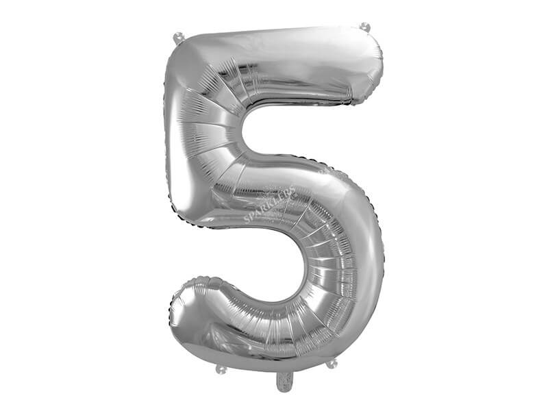 Ballon Chiffre 50 ans aluminium argent 86cm : Ballons 50 ans
