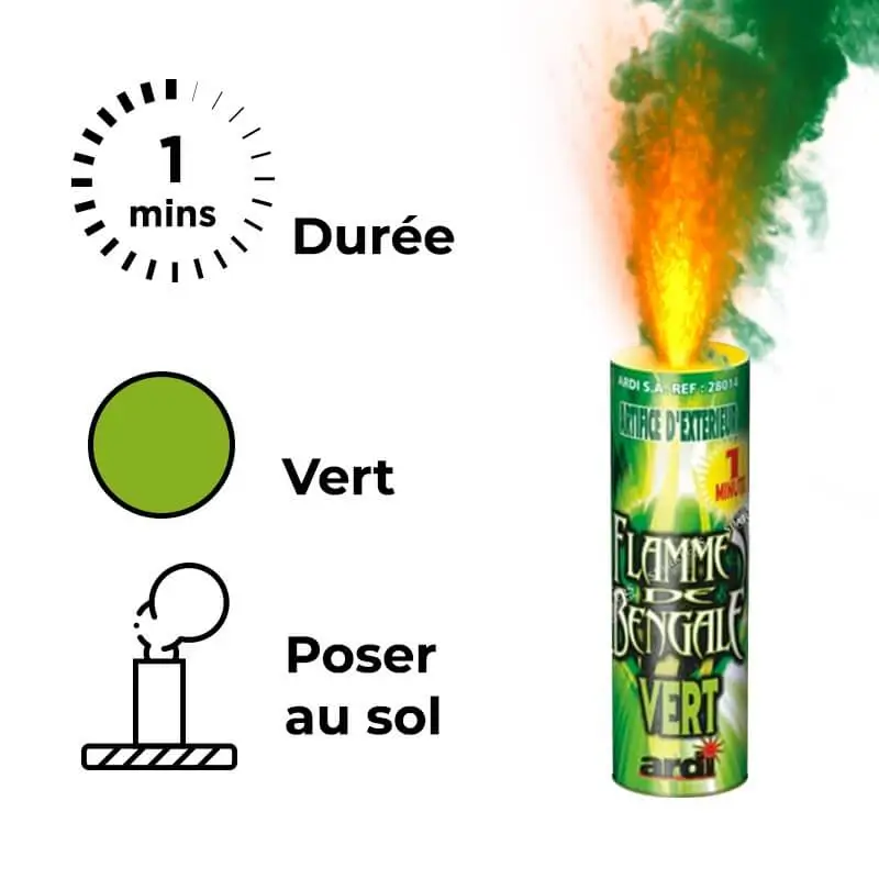 Fumigène Pyro - Fumigène à double sortie : Couleur disponible : Jaune -  Vert - Rouge - Bleu - Blanc - Noir Durée Effet : 60 secondes