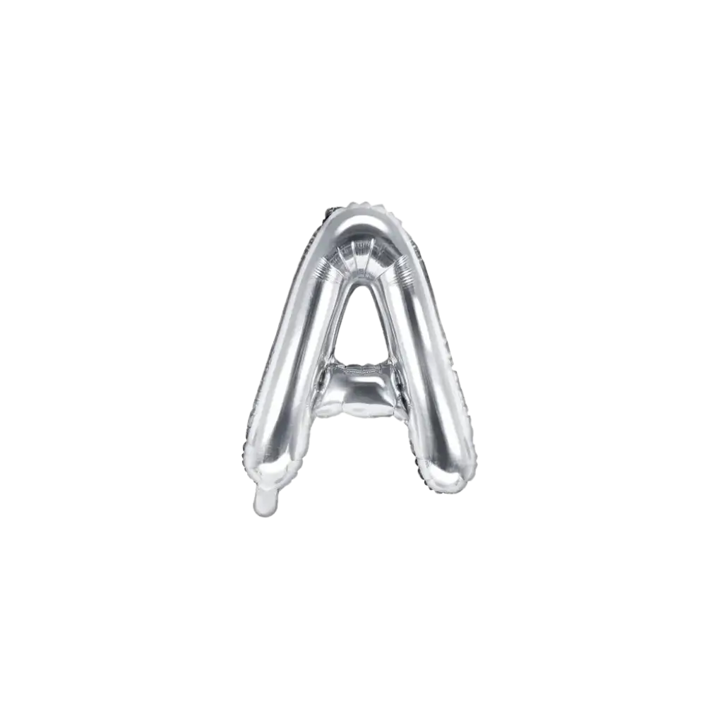 Ballon aluminium 35 cm x 20 cm argent ''5'' par 24 - RETIF