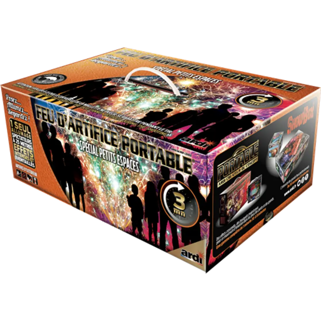 FEU D’ARTIFICE PORTABLE®LUXE PROXI - 3MN