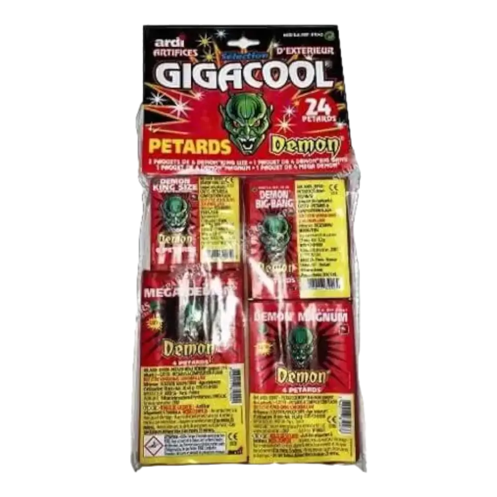 Sélection de pétards démon GIGA cool (24 gros pétards) 