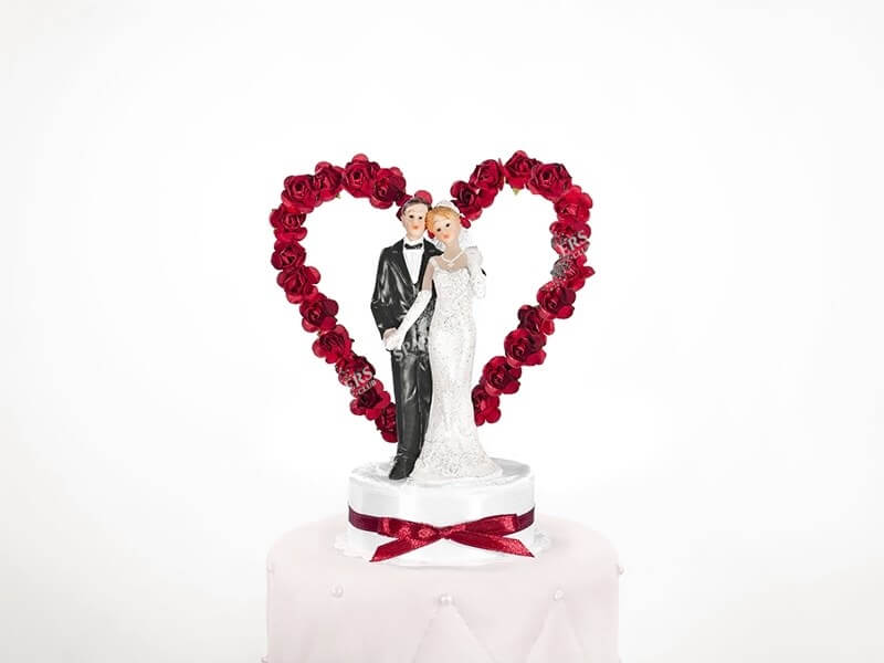 Figurine Mariage Couple sur Coeur Rouge - Sparklers Club