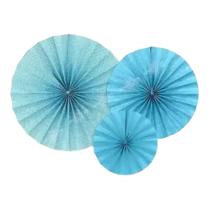 Rosaces décoratives bleues (3 pièces)
