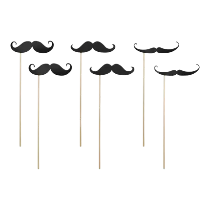 Lot de 6 Props Moustache