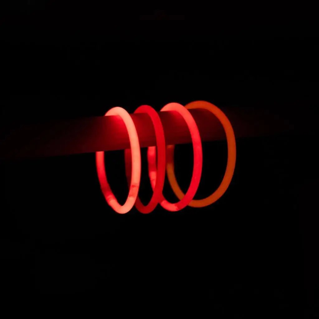 Bracelet Fluo Rouge - Lot de 100