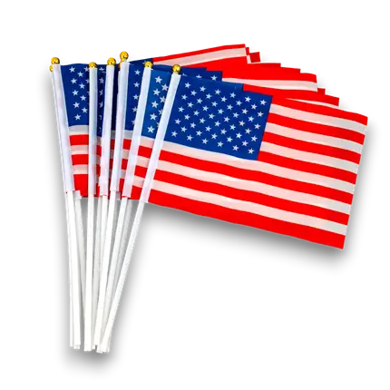 Lot de 12 Drapeaux USA 14x21cm