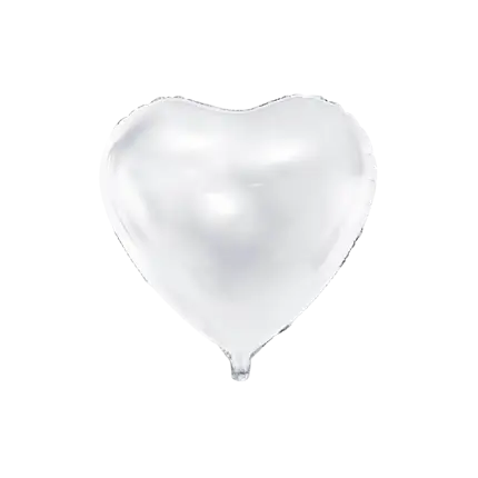 Ballon Coeur Blanc métallique 61cm