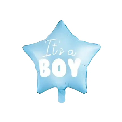 Ballon Etoile Bleu "It's a Boy" 45cm