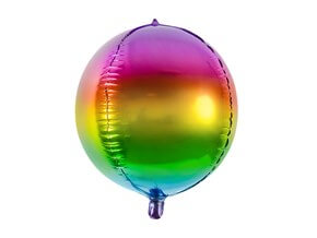 Ballon à figure arc-en-ciel 7 ans avec standard 76cm - Partywinkel