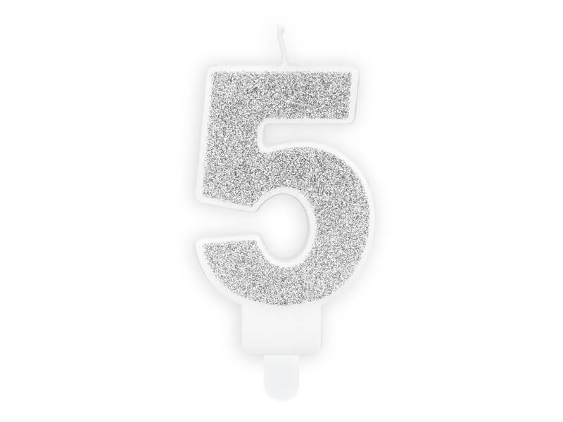 Bougie Anniversaire Chiffre 5 Argent Bougies Chiffres Sur Sparklers Club