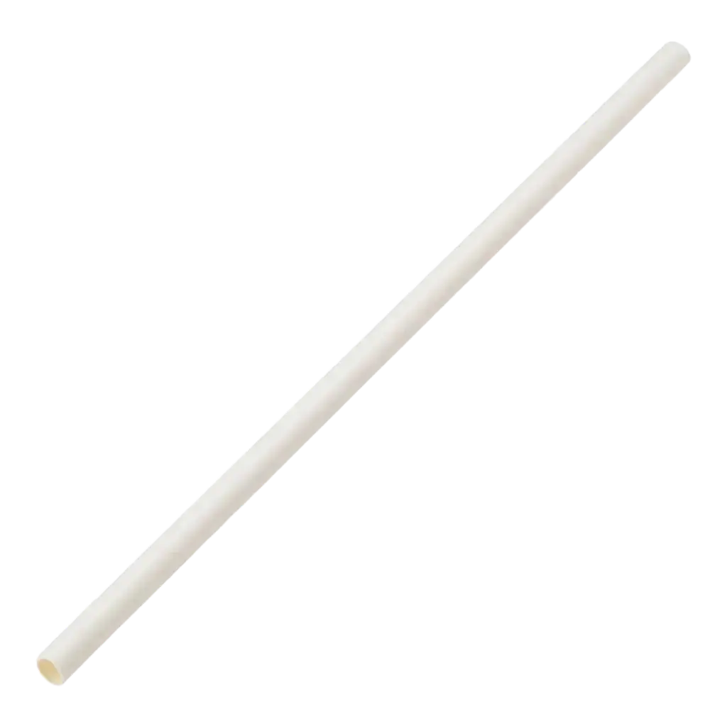 Paille papier blanche 20cm /ø6mm (250 pcs)