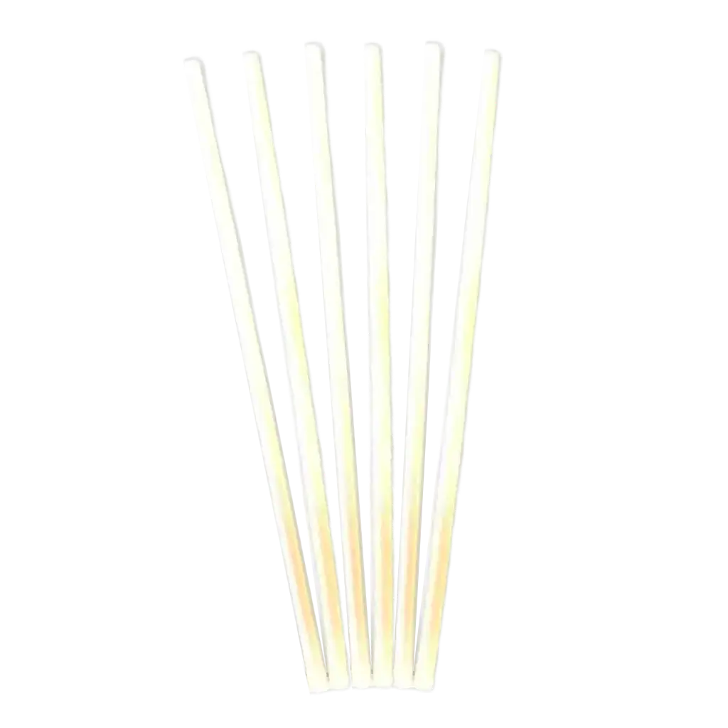 Paille Biodégradable PLA blanche 20,5cm / ø 6mm (LOT DE 250)