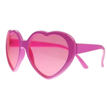 Lunettes Roses Forme Coeur