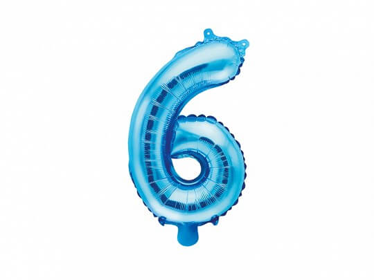Ballon Anniversaire Chiffre 6 Bleu 36cm : Ballons Chiffre Bleus sur  Sparklers Club