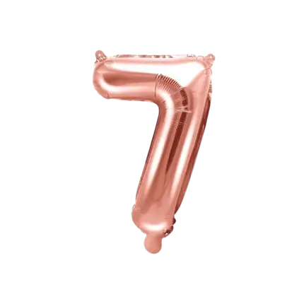 Ballon anniversaire chiffre 7 Or Rose 35cm 