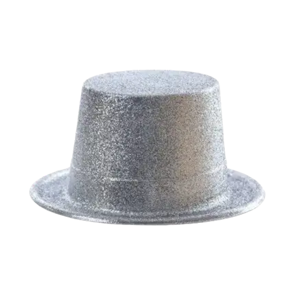 Faram Party habillage chapeau et bretelles - Paillettes Argent