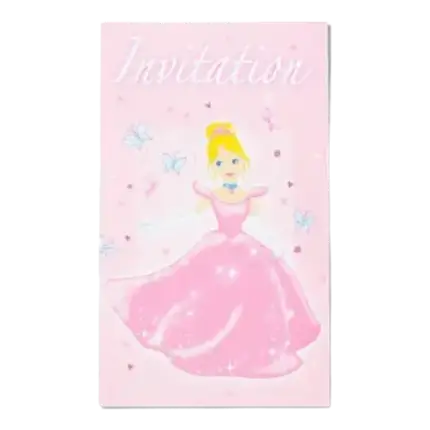 Lot de 6 invitations PRINCESSE 