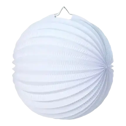 Lampion boule de papier rond blanc 30cm 