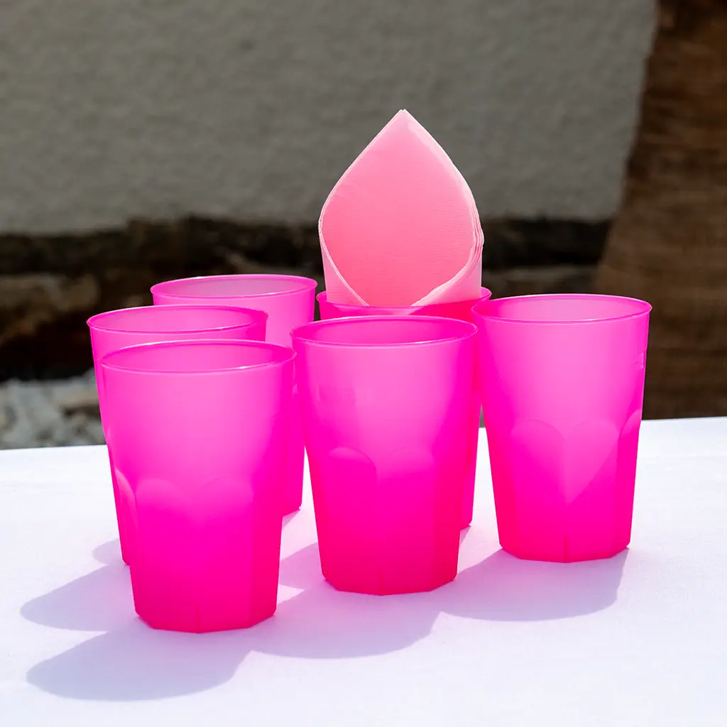 Verre à cocktail rose fuchsia 35cl (Lot de 20)