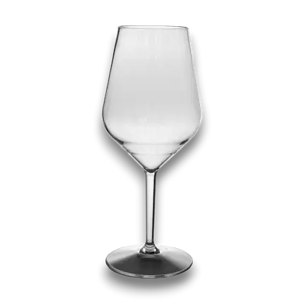 12 verres à cocktail à pied à socle noir en plastique - 16 cl - Transparent