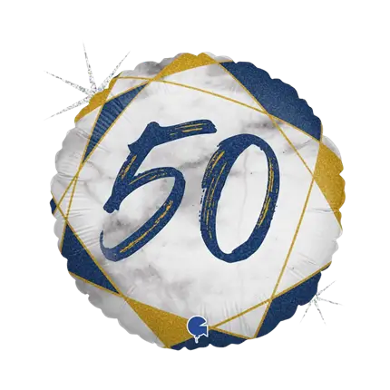 Ballon Chiffre 50 ans aluminium Rouge 102cm : Ballons 50 ans - Sparklers  Club
