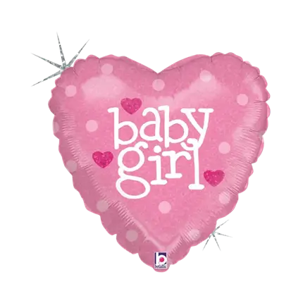 ballon coeur rose Baby Girl 45cm