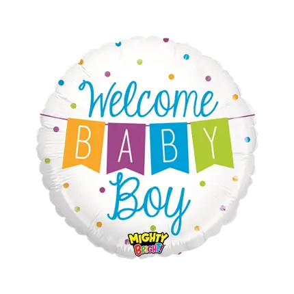 Ballon Welcome Baby Boy Rond ø53cm