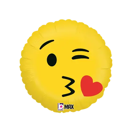 Ballon Emoji Jaune Kiss ø45cm