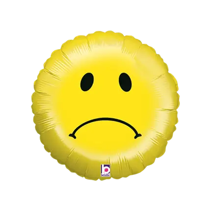 Ballon Emoji Jaune Smiley triste ø45cm