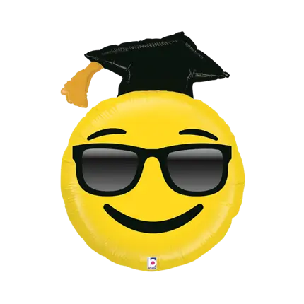 Ballon Emoji Jaune Diplômé ø94cm