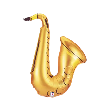 Ballon Hélium Saxophone Jaune 94cm