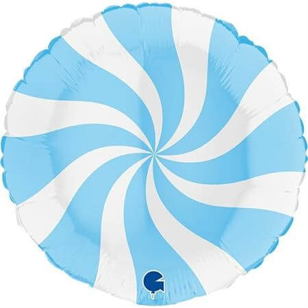 Ballon Aluminium Sucette Blanc et Bleu clair 46cm : Ballons gonflables sur  Sparklers Club