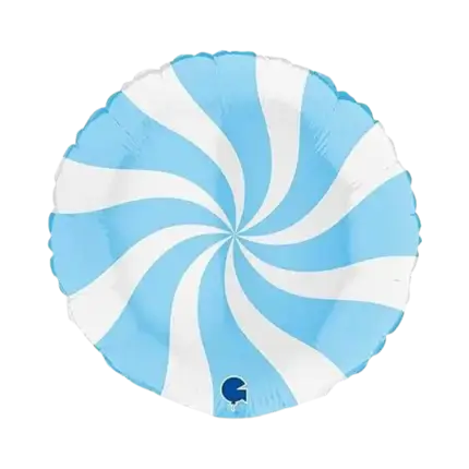 Ballon Aluminium Sucette Blanc et Bleu clair 46cm
