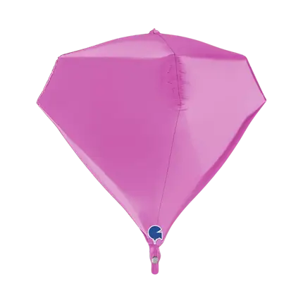 Ballon Hélium Diamant Rose 4D 45cm