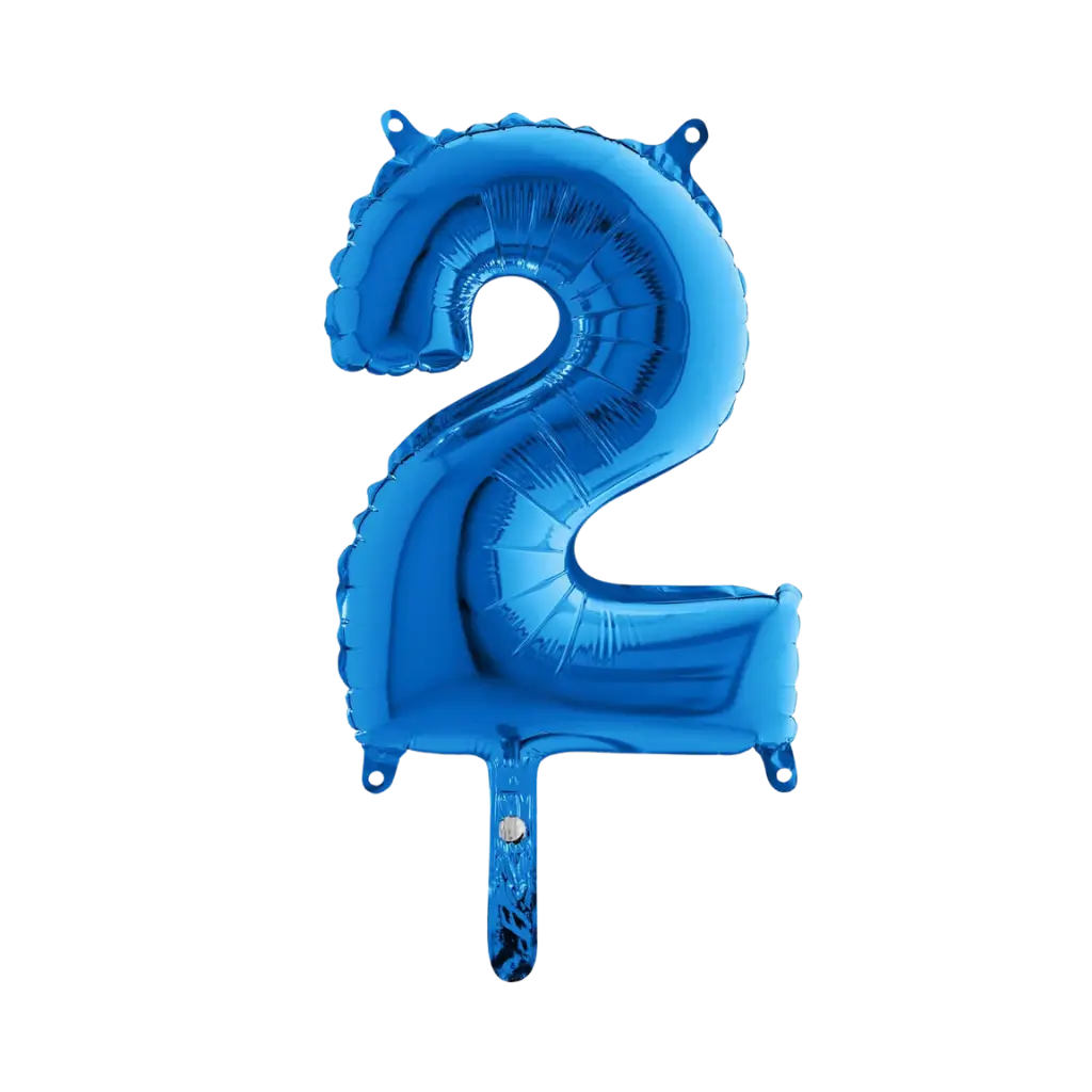 Ballon à air Chiffre Bleu - 66 cm - Chiffre au Choix - Jour de