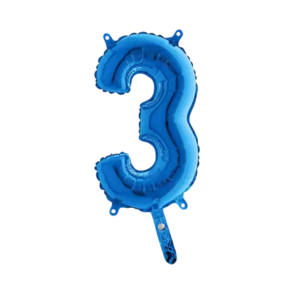 Ballon anniversaire chiffre 2 Bleu 36cm : Ballons Chiffre Bleus sur  Sparklers Club