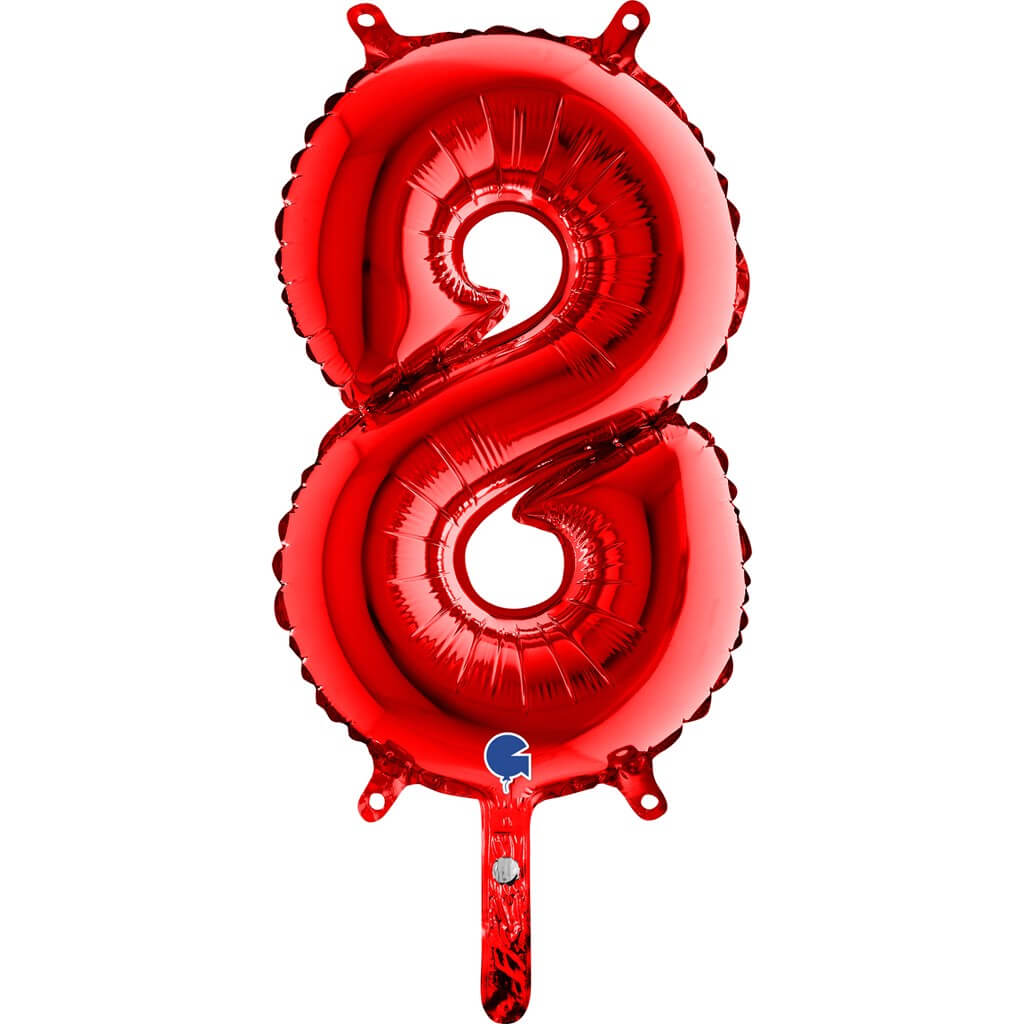Ballon anniversaire chiffre 2 Rouge 36cm : Ballons Chiffre Rouges sur  Sparklers Club