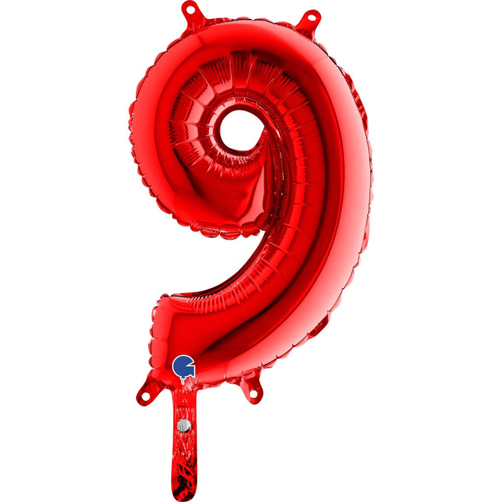 Ballon anniversaire chiffre 2 Rouge 36cm : Ballons Chiffre Rouges sur  Sparklers Club