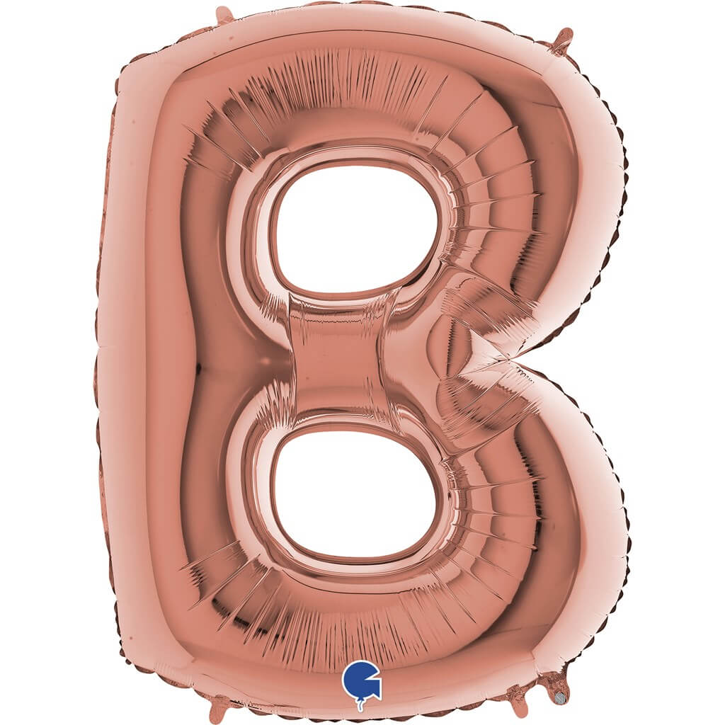 Ballon Aluminium Lettre B Or Rose 102cm : Ballons Lettre Rose Gold Sur ...