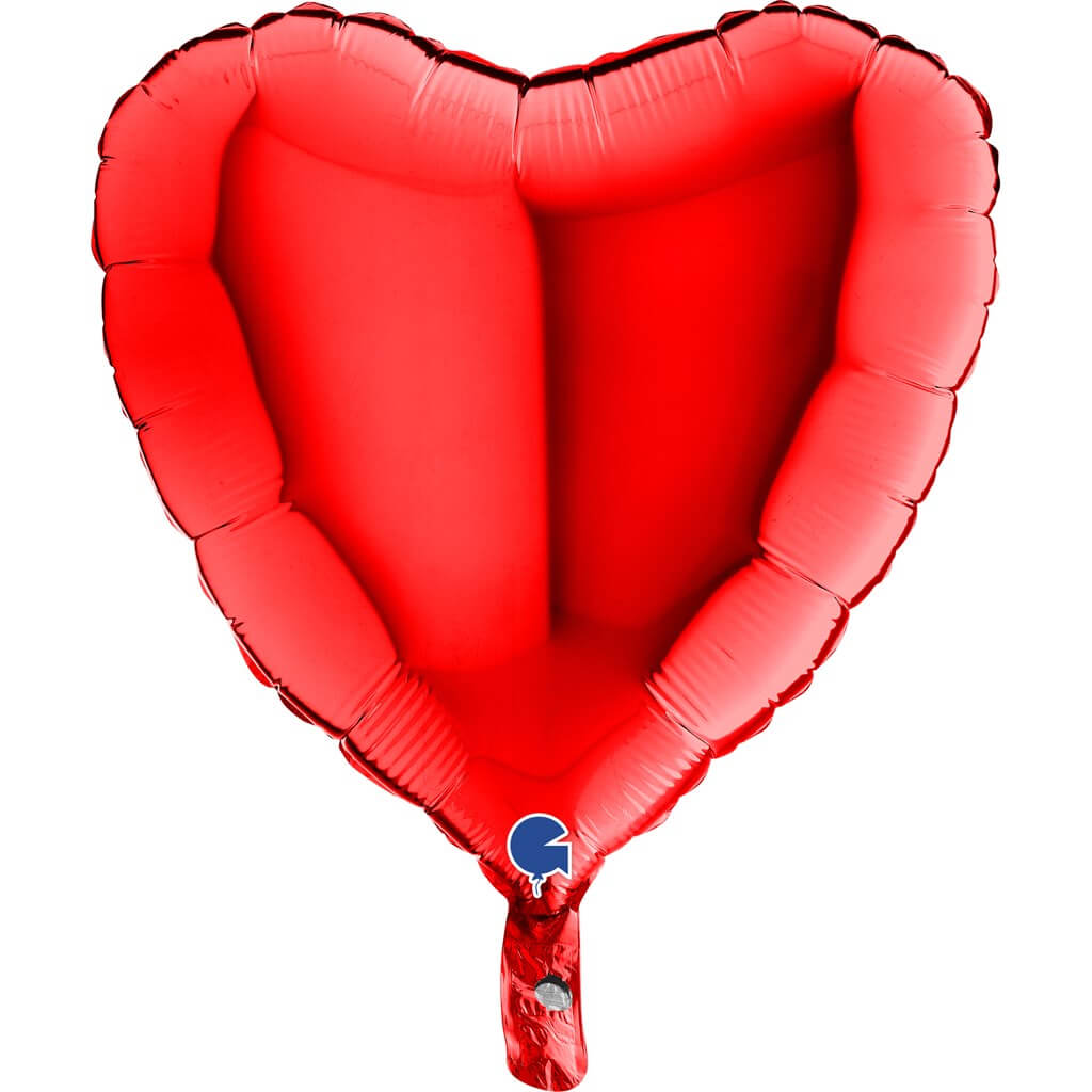 Ballon Coeur Métallique Rouge 46cm : Ballons coeur sur Sparklers Club
