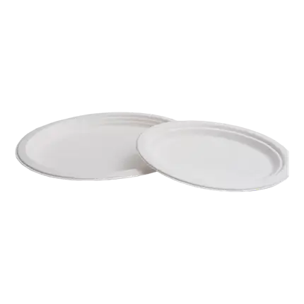 Assiette Ovale Canne à sucre 32x26cm (Lot de 50)