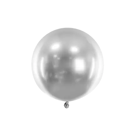 Ballon Rond Argent Métallique ø60cm