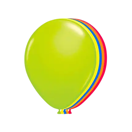 Lot de 10 Ballons Néon Fluorescents Multicolores