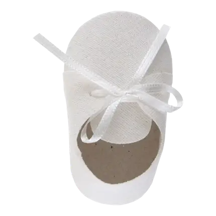 Sachet en forme de Chausson Blanc (lot de 4)